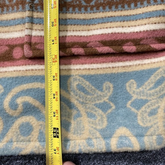 Gallery Size Medium Costa Rica Wool Blend Coat Unisex Aztec Print - Picture 3 of 5